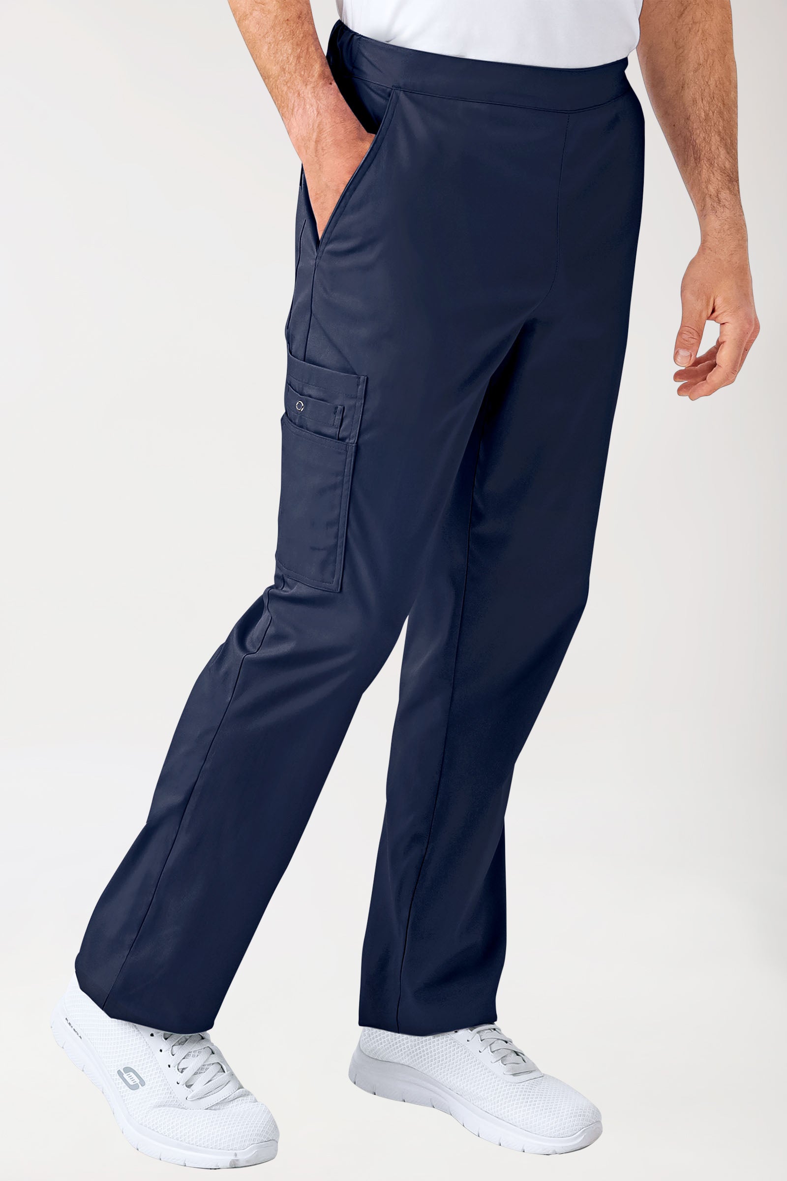 CLINIC STRETCH Hose Unisex - mit Beintasche navy, Vue de face 